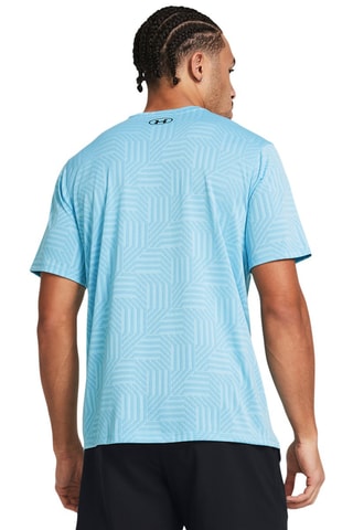 T-shirt de treino Tech vent Geotessa SS - Azul-celeste
