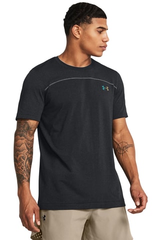 T-shirt de treino Rush Seamless Wordmark SS - Preto