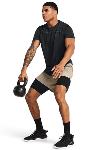 T-shirt de treino Rush Seamless Wordmark SS - Preto