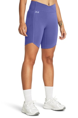 Calções ciclista de treino cintura subida - Violeta