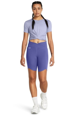 Calções ciclista de treino cintura subida - Violeta