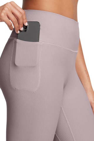 Leggings de treino de cintura subida Meridian Rib Ankle - Cinzento