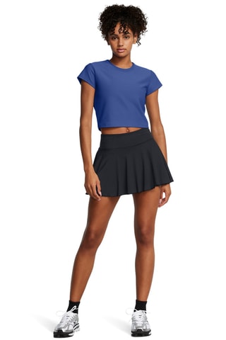 T-shirt cropped de treino Meridian Rib - Azul-escuro