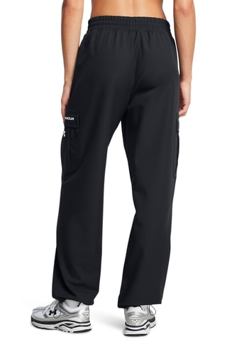 Calças cargo de cintura subida - Preto