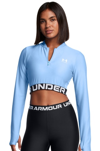 Crop top de treino HeatGear - Azul-celeste