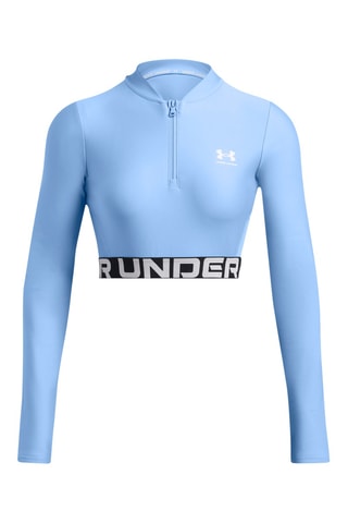 Crop top de treino HeatGear - Azul-celeste