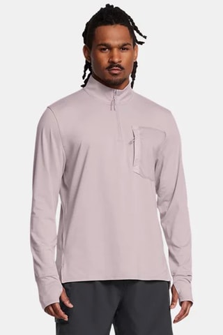T-shirt de mangas compridas Trail Run Quarter Zip - Rosa-pálido
