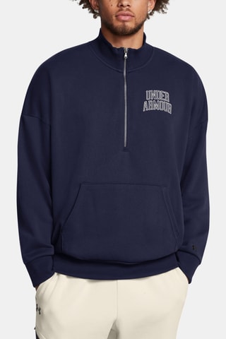 Sweat oversize Icon HWT Terry OS 1/2 Zip - Azul-marinho