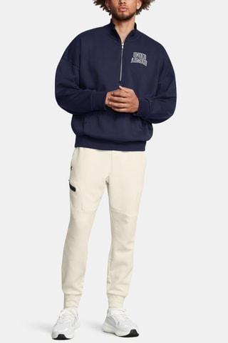 Sweat oversize Icon HWT Terry OS 1/2 Zip - Azul-marinho