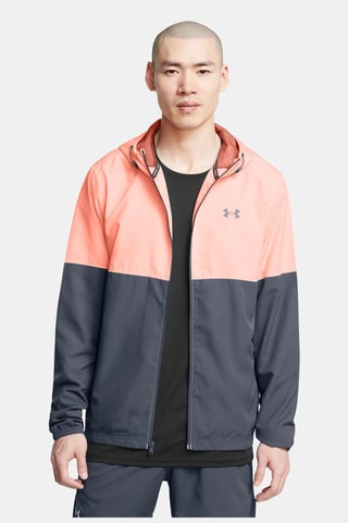 Casaco com capuz Blocked Woven Jacket - Rosa e cinzento