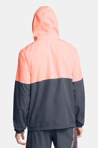 Casaco com capuz Blocked Woven Jacket - Rosa e cinzento