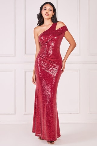 Robe asymétrique - Rouge