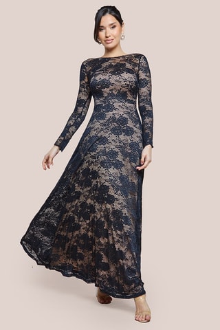 Robe longue - Bleu marine