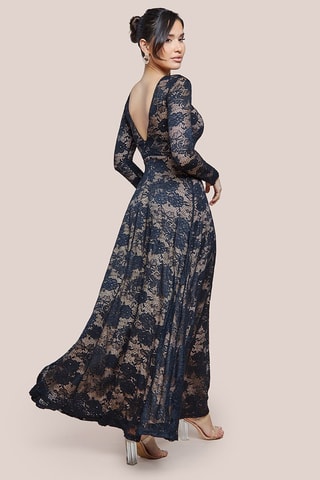 Robe longue - Bleu marine