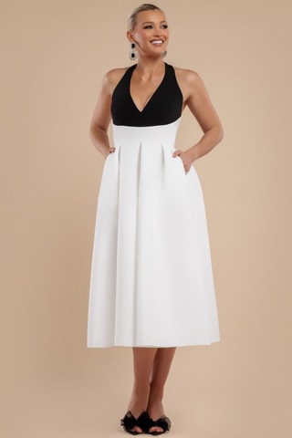 Robe patineuse - Crème et noir