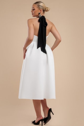 Robe patineuse - Crème et noir