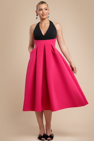 Robe patineuse - Rose et noir