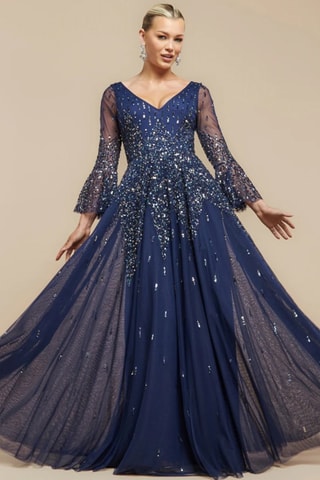 Robe longue - Bleu marine