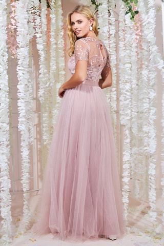 Robe longue patineuse Rose