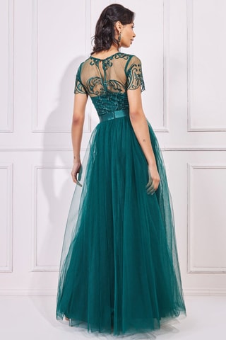 Robe longue patineuse Vert émeraude
