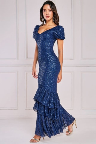 Robe longue - Bleu marine