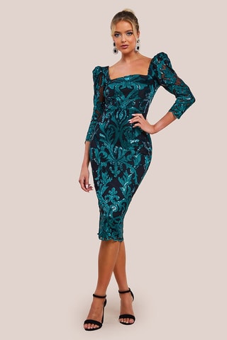 Robe fourreau - Vert