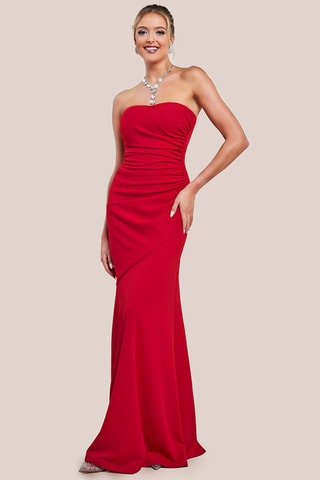 Robe bustier longue - Rouge
