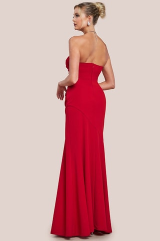 Robe bustier longue - Rouge