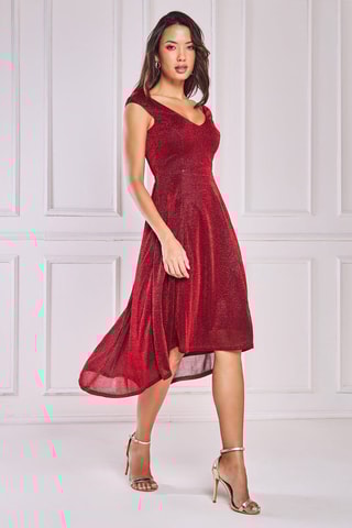 Robe midi - Rouge