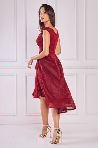 Robe midi - Rouge