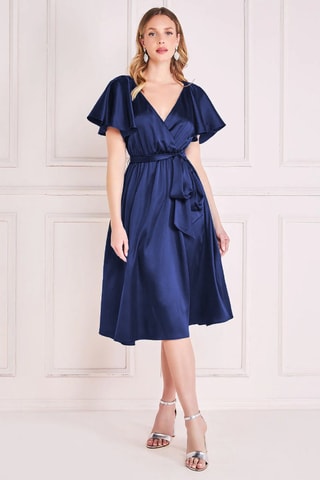 Robe midi - Bleu marine