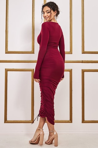 Robe fourreau Bordeaux