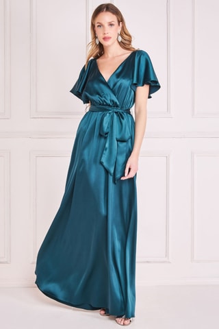 Robe portefeuille - Bleu canard