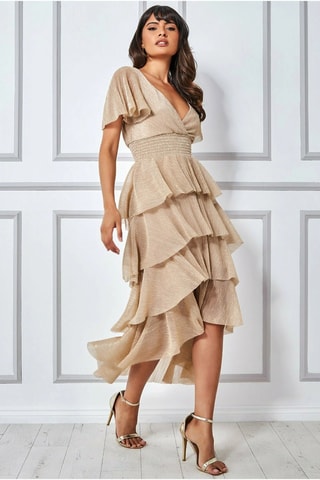 Robe volantée - Beige
