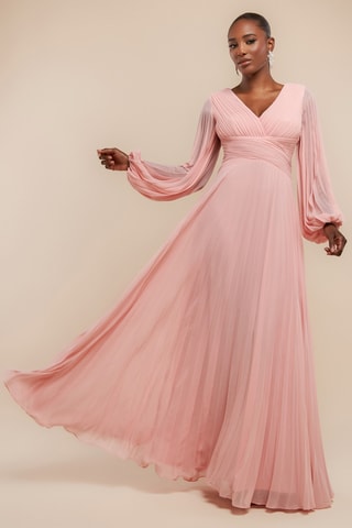 Robe plissée - Rose pâle