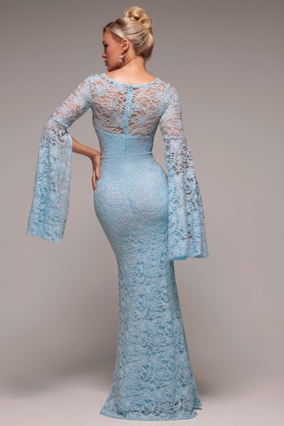 Robe longue en dentelle - Ciel