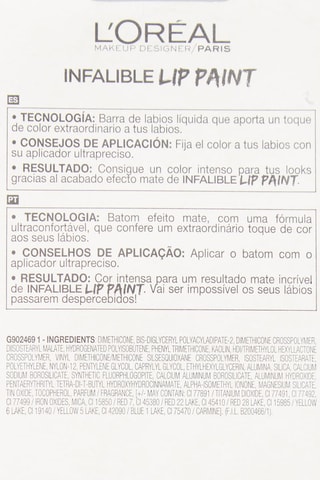 Batom líquido Infaillible Paint - 205 Apocalypse red - 8 ml