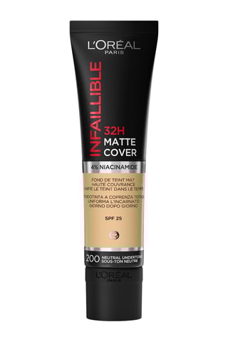 Base Infaillible 32 h Matte Cover - N°200 Sable Doré - 30 ml