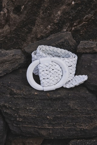 Cinto em couro Belya - Branco