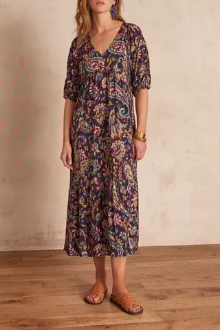 Vestido midi Camelia - Azul