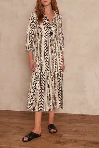 Vestido midi Coline - Cru