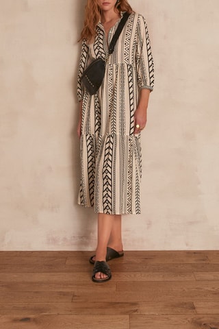 Vestido midi Coline - Cru