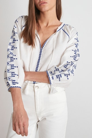 Blusa em linho Mia - Branco