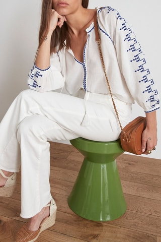 Blusa em linho Mia - Branco
