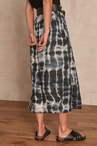 Saia midi tie and dye Tamina - Índigo