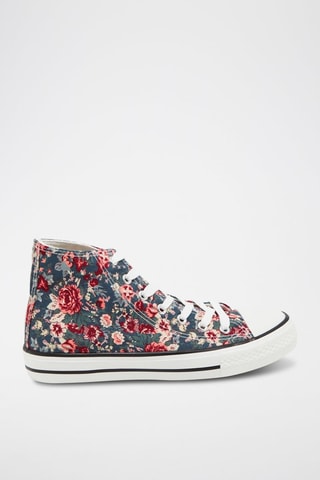 Baskets montantes - Noir et rouge