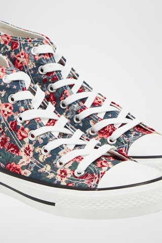 Baskets montantes - Noir et rouge