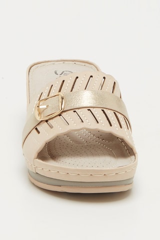 Mules compensées - Beige