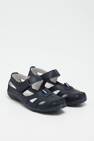Sandales en cuir - Bleu marine