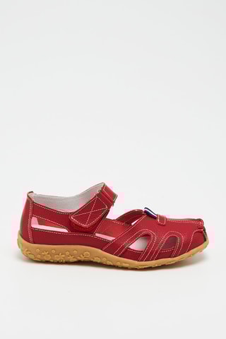 Sandales en cuir - Rouge